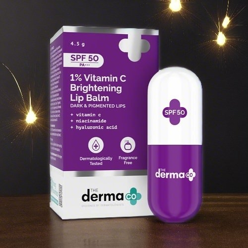 The Derma Co 1% Vitamin C Brightening Lip Balm with SPF50 PA+++  4.5g