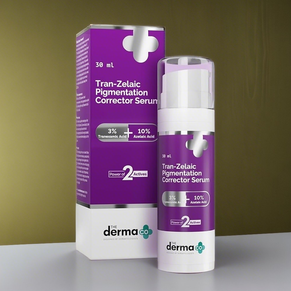 The Derma Co. Tran-Zelaic Pigmentation Corrector Serum with 3% Tranexamic Acid & 10% Azelaic Acid - 30ml