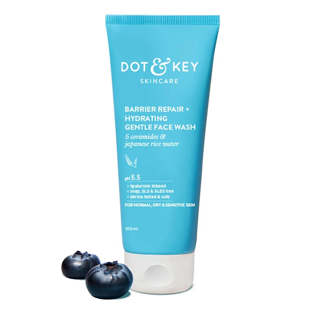 DOT & KEY Barrier Repair + Hydrating Gentle Face Wash With Probiotic | Ceremide Face Wash 100ml