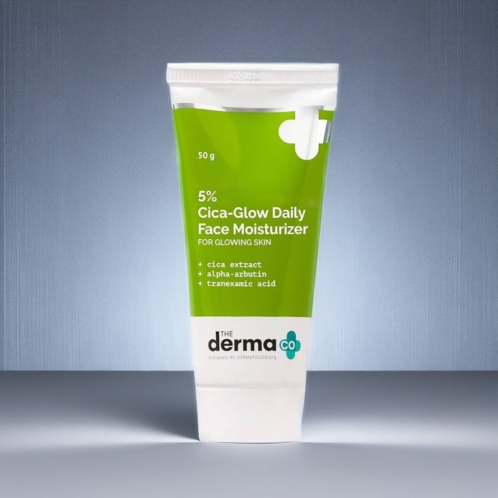 The Derma Co 5% Cica-Glow Daily Face Moisturizer  50gm