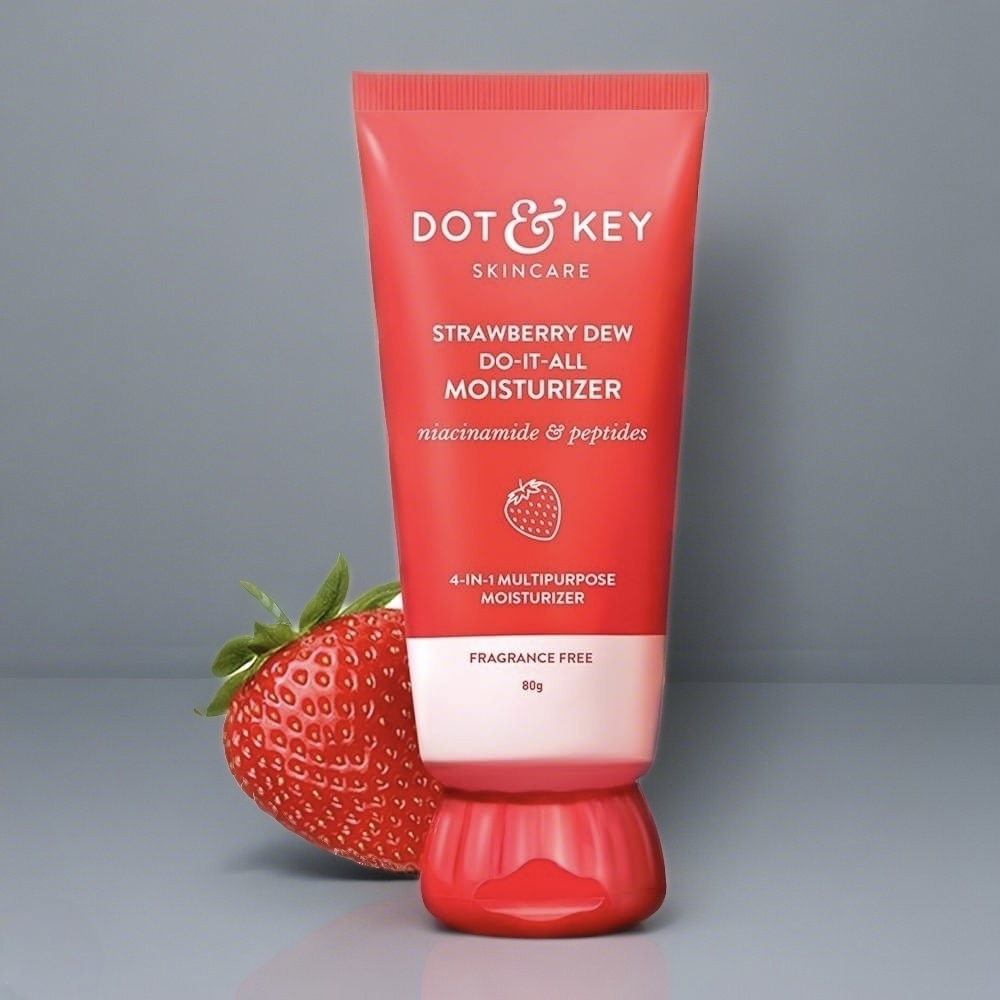 Dot & Key Strawberry Dew Do It All Moisturizer with niacinamide & Peptides 80gm  with Niacinamide