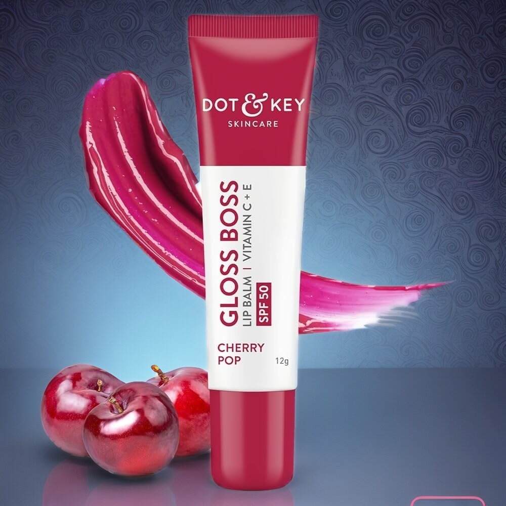 Dot & Key Gloss Boss Vitamin C+E Lip Balm (Cherry Pop) 12gm