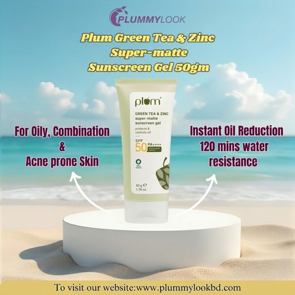 Plum Green Tea & Zin Super-Matte  Sunscreen Gel Spf 50 PA++++ (50gm)