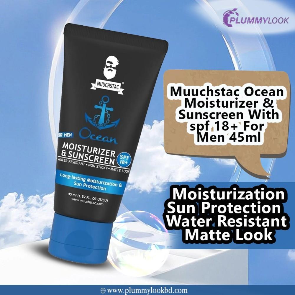 Muuchstac Ocean Moisturizer & Sunscreen With spf 18+ For  Men 45ml