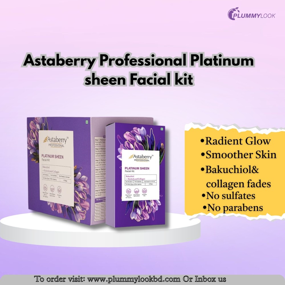 Astaberry Professional Platinum sheen Facial kit 6 Steps