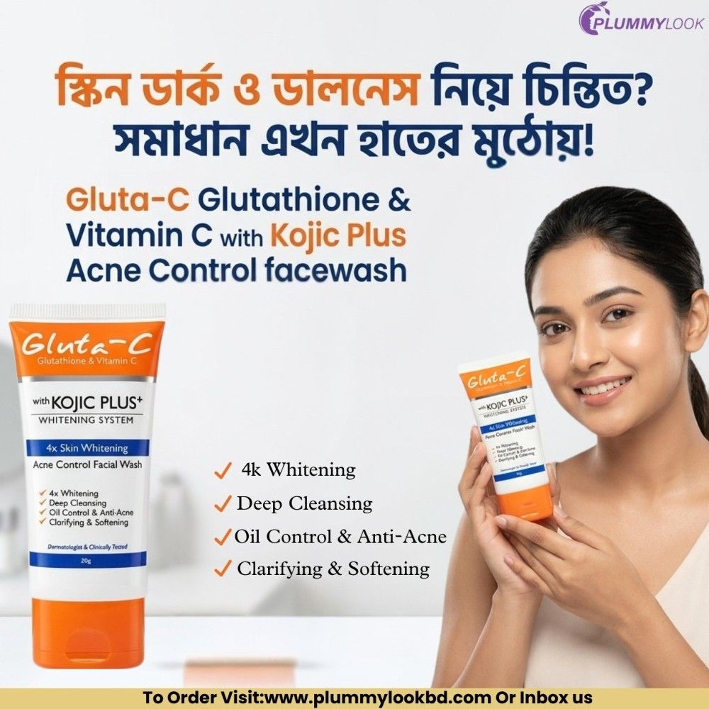 Gluta-C Glutathione & Vitamin C With Kojic Plus Acne Control Facewash 50gm