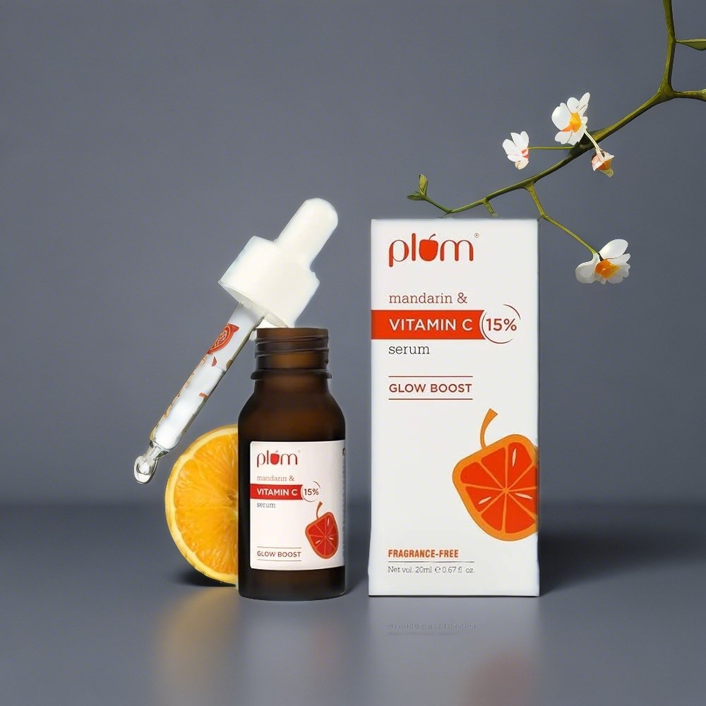 15% Plum Vitamin C Face Serum with Mandarin for glowing skin 30ml