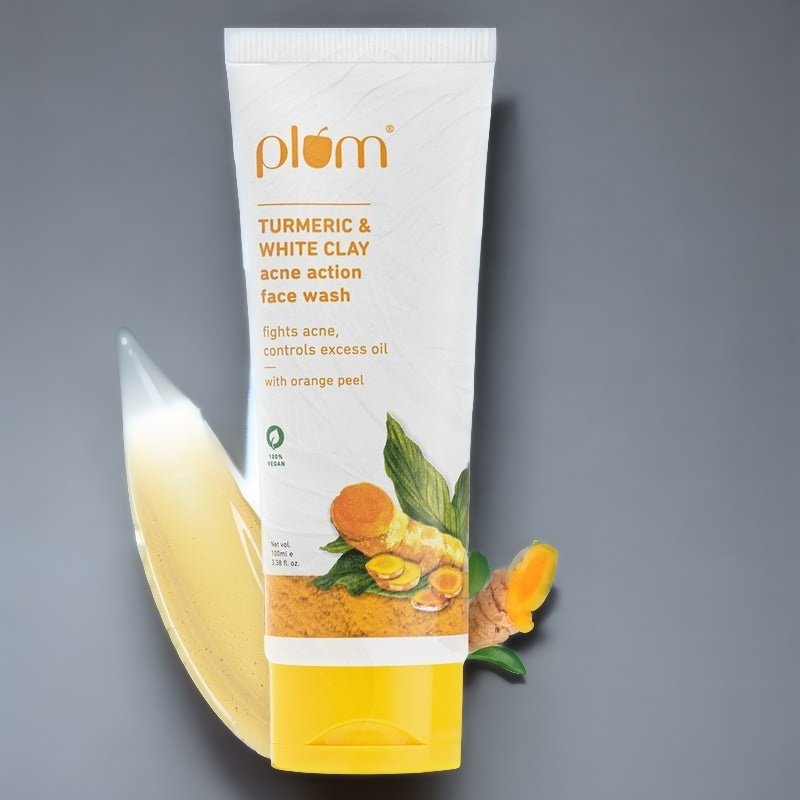 Plum Turmeric & White Clay Acne Action Face Wash 100ml